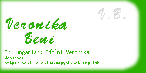 veronika beni business card